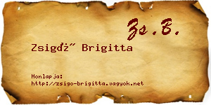 Zsigó Brigitta névjegykártya